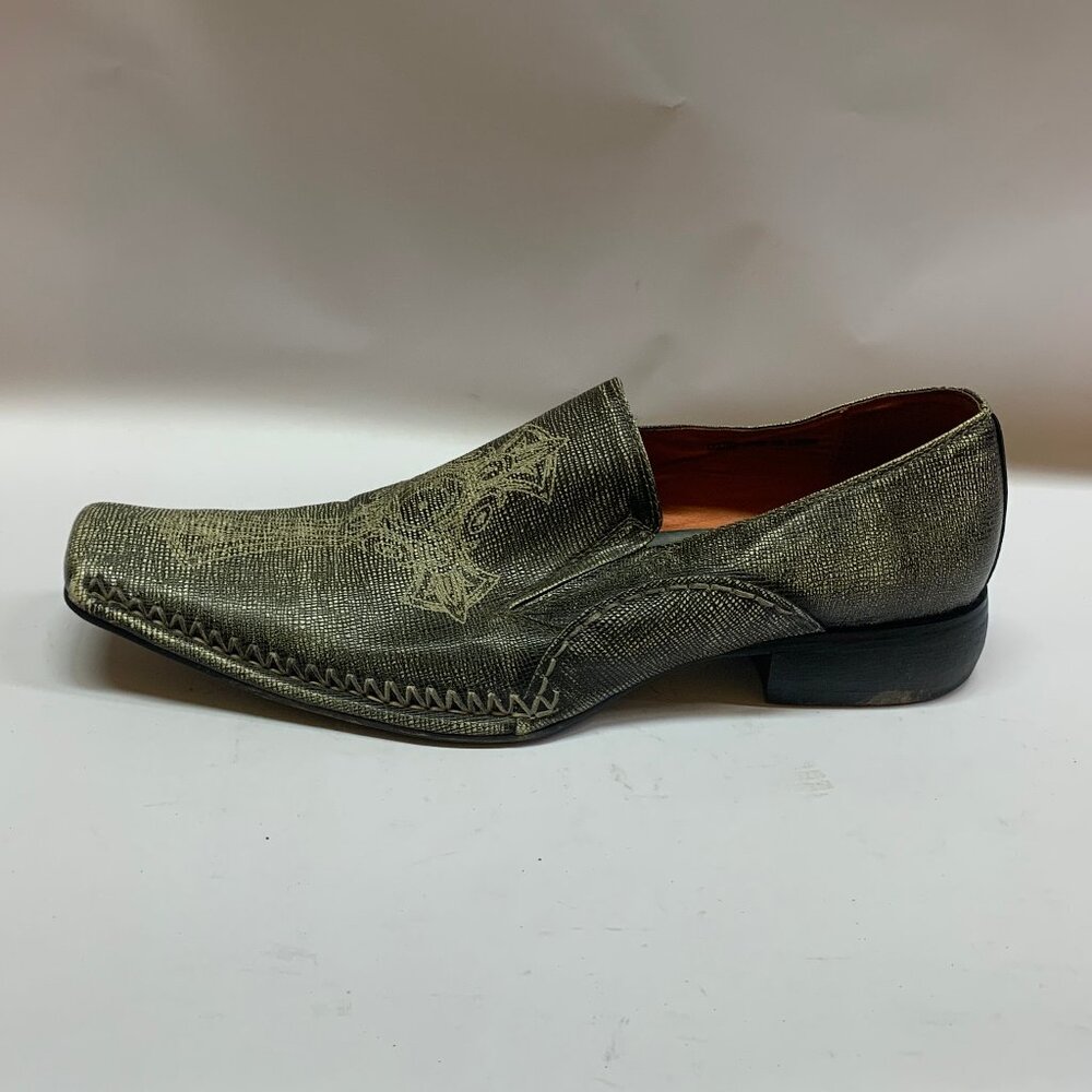 Robert Wayne Andrei Protsouk Artwork Cross Distress Leather Size:11 Grey Rome